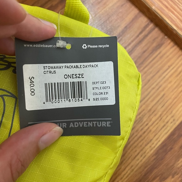 Eddie Bauer Bags Nwt Eddie Bauer Stowaway Backpack Yellow Poshmark